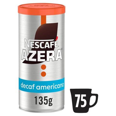 Nescafe Azera Decaf Americano Instant Coffee with Finely Ground Beans, 135g