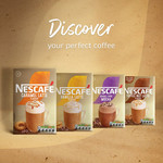 Nescafe Caramel Latte Instant Coffee, 7 Sachets, pack shot 3, available at teas.co.uk