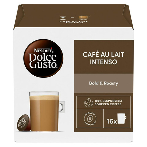 Nescafe Dolce Gusto 16 x Café Au Lait Intenso Coffee