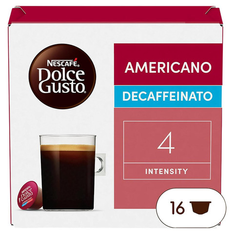Nescafe Dolce Gusto Americano Decaffeinato Coffee (16 Servings), 16 Pods