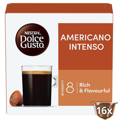 Nescafe Dolce Gusto Americano Intenso Coffee (16 Servings), 16 Pods