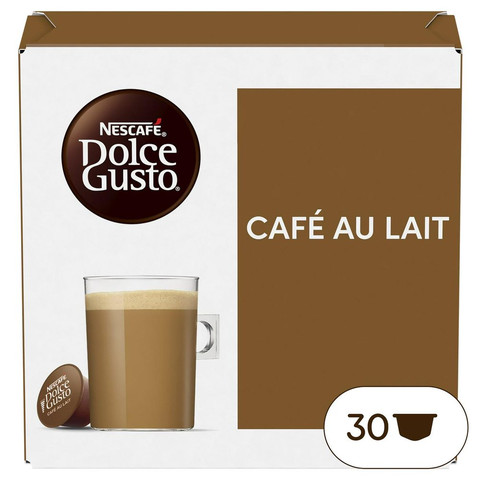 Nescafe Dolce Gusto Café Au Lait Coffee (30 Servings), 30 Pods