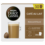 Nescafe Dolce Gusto Café Au Lait Coffee (30 Servings), 30 Pods, pack shot 2, available at teas.co.uk