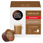 Nescafe Dolce Gusto Cafe Au Lait Decaffeinato Coffee (16 Servings), 16 Pods, pack shot 4, available at teas.co.uk