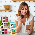 Nescafe Dolce Gusto Flat White Coffee (16 Servings), 16 Pods, pack shot 4, available at teas.co.uk