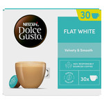 Nescafe Dolce Gusto Flat White Coffee (30 Servings), 30 Pods, pack shot 2, available at teas.co.uk
