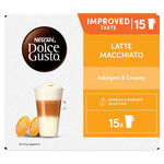 Nescafe Dolce Gusto Latte Macchiato Coffee (15 Servings), 30 Pods, pack shot 2, available at teas.co.uk