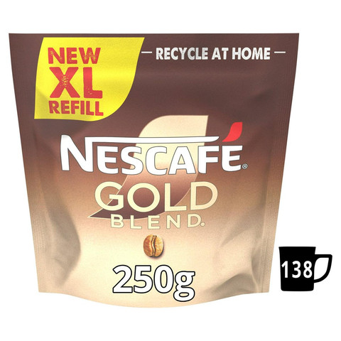 Nescafe Gold Blend Instant Coffee Paper Refill Pouch, 250g