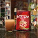 Nescafe Kit Kat Latte Sachets, 7 Sachets 147g, pack shot 4, available at teas.co.uk
