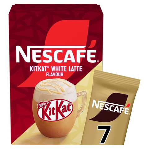 Nescafe Kitkat White Latte Coffee, 7 Sachets 140g