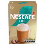 Nescafe Latte Instant Coffee, 7 Sachets 126g, pack shot 2, available at teas.co.uk