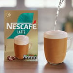 Nescafe Latte Instant Coffee, 7 Sachets, pack shot 2, available at teas.co.uk