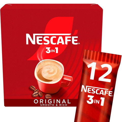 Nescafe Original 3 in 1 Instant Coffee 12x16g