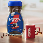 Nescafe Original Decaf Instant Coffee, 300g, pack shot 3, available at teas.co.uk