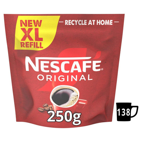 Nescafe Original Instant Coffee Paper Refill Pouch, 250g