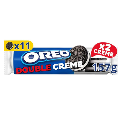 Oreo Double Creme Cocoa Sandwich Cookies with Vanilla Flavour Biscuits Pack, 157g