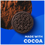Oreo Double Creme Cocoa Sandwich Cookies with Vanilla Flavour Biscuits Pack, 157g, pack shot 3, available at teas.co.uk