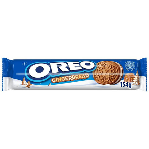 Oreo Gingerbread Flavour Sandwich Biscuit, Limited Edition, 154g