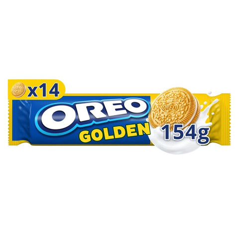 Oreo Golden Cookie Sandwich Biscuits, 154g