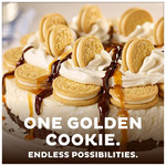 Oreo Golden Cookie Sandwich Biscuits, 154g, pack shot 5, available at teas.co.uk