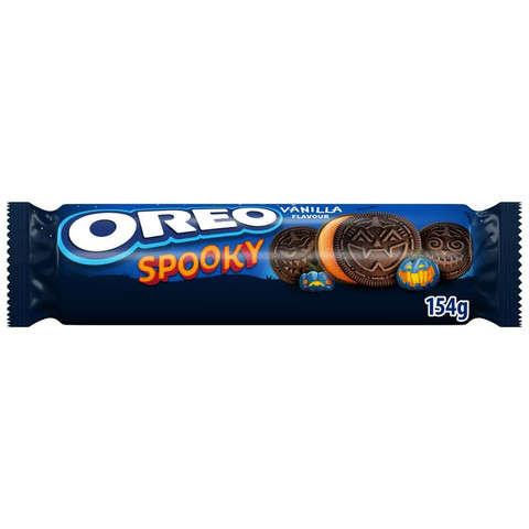 Oreo Spooky Cocoa Sandwich Cookies with Vanilla Flavour Filling, 154g