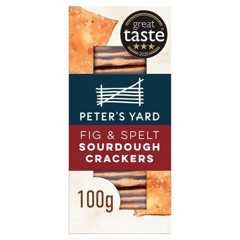 Peter's Yard Fig & Spelt Sourdough Crackers, 100g
