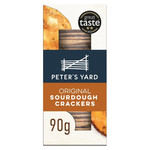 Peter's Yard Original Sourdough Crackers, 90g, pack shot 5, available at teas.co.uk