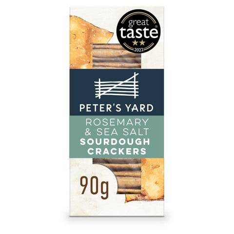 Peter's Yard Rosemary & Sea Salt Sourdough Crackers, 90g