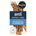 Peter's Yard Sea Salt Sourdough Flatbreads, 115g, pack shot 2, available at teas.co.uk