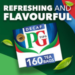 PG Tips Decaf Black Tea 160, 464g, pack shot 4, available at teas.co.uk