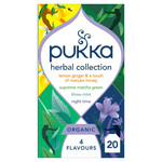 Pukka Organic Herbal Tea Collection, Four Different Flavours, 20 Tea Bags, pack shot 2, available at teas.co.uk
