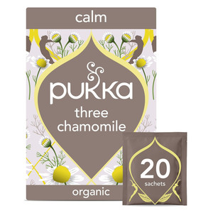 Pukka Organic Three Chamomile Tea Home Compostable Herbal, 20 Tea Bags