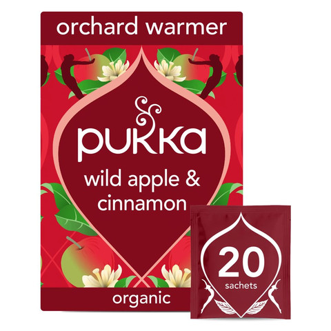 Pukka Organic Wild Apple & Cinnamon Herbal Tea with Ginger and Orange 20, 40g