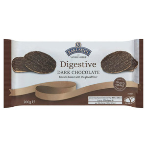 Rakusen's Digestive Biscuits - Dark Chocolate, 200g