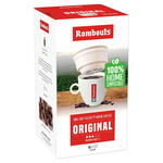 Rombouts Original Compostable One Cup Filter Coffees, 10 Filters 70g, pack shot 3, available at teas.co.uk
