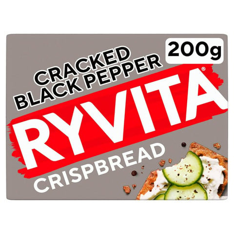 Ryvita Crispbread Cracked Black Pepper Crackers, 200g