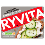 Ryvita Crispbread Cracked Black Pepper Crackers, 200g, pack shot 2, available at teas.co.uk