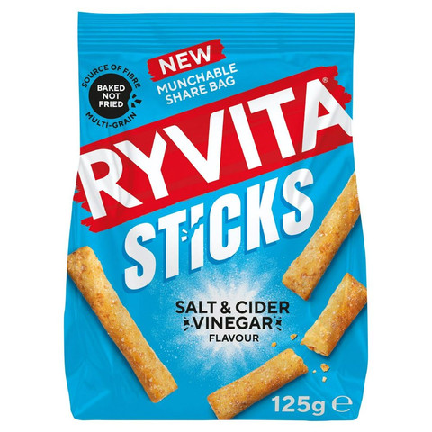 Ryvita Salt & Vinegar Multigrain Baked Sticks, 125g