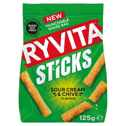 Ryvita Sour Cream & Chive Sticks, 125g