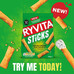 Ryvita Sour Cream & Chive Sticks, 125g, pack shot 2, available at teas.co.uk