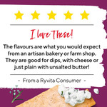 Ryvita Thins Rosemary & Sea Salt Flatbread Crackers, 125g, pack shot 4, available at teas.co.uk