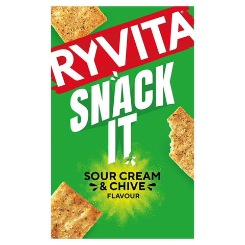 Ryvita Thins Snack It Sour Cream & Chive Flatbread Snacks, 125g