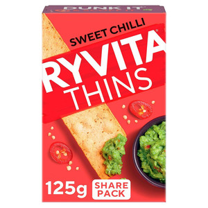 Ryvita Thins Sweet Chilli Flatbread Crackers, 125g