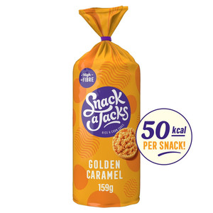 Snack A Jacks Jumbo Caramel Sharing Rice Cake Crisps, 159g