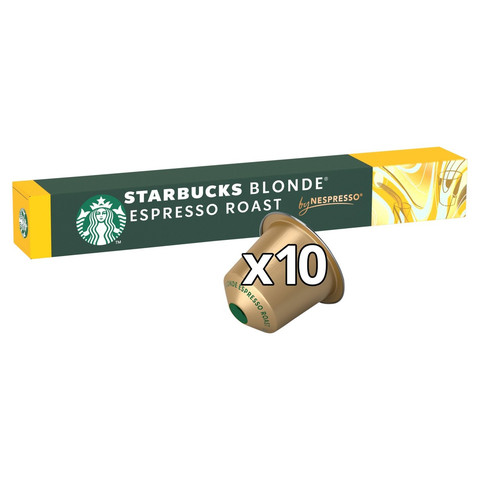 Starbucks by Nespresso Blonde Espresso Roast Coffee, 10 Pods