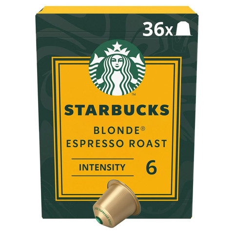 Starbucks by Nespresso Blonde Roast Coffee, 36 Pods