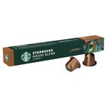 Starbucks by Nespresso House Blend Lungo Coffee, 10 Pods, pack shot 3, available at teas.co.uk