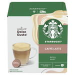Starbucks Caffe Latte By Nescafe Dolce Gusto, Coffee (12 Servings), 12 Pods, pack shot 2, available at teas.co.uk