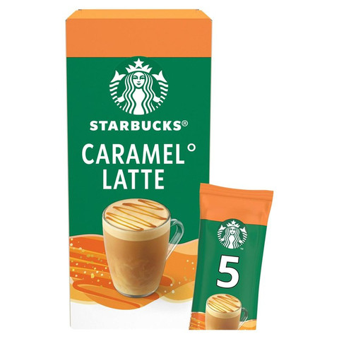 Starbucks Caramel Latte Instant Coffee Sachets, 5 Sachets 115g