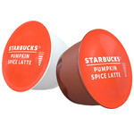 Starbucks Nescafe Dolce Gusto Pumpkin Spice Latte, 12 Capsules 129g, pack shot 2, available at teas.co.uk